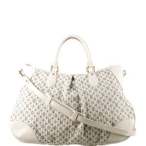 Authentic Louis Vuitton Light Blue x Ivory Mini Lin Croisette Marina GM 2way Bag